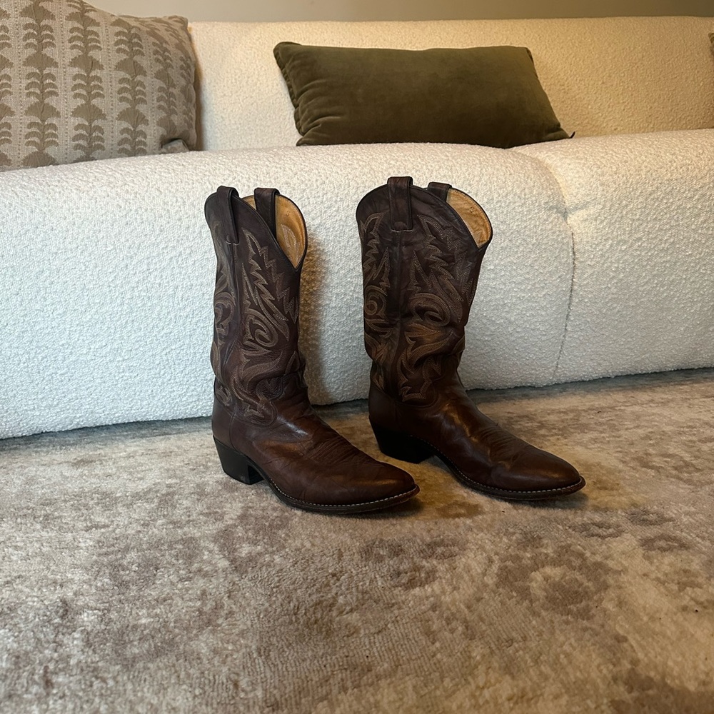 Men’s Vintage Leather Cowboy Boots - Justin Brand